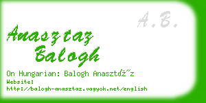 anasztaz balogh business card